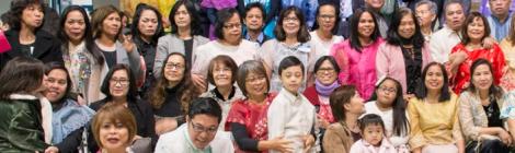 Approximately 500 Filipino church members gather for a convocation at the Tranquil Valley Retreat Center.