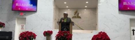 Lillian Torres speaks at one of the 2026 Return to Me Caravan stops