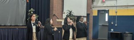 Seniors lead out in worship.