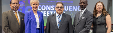 At the 29th Columbia Union Conference Constituency Meeting on May 17, delegates re-elected all five vice presidents—José L. Vázquez, Lisa Saveikis Burrow, José D. Espósito, Donovan Ross and Kelly Butler Coe—to serve another five-year term in their respective roles.