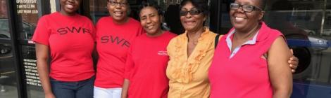 Members of the Southwest church’s laundry ministry include Johanna Peart, Dorothy Joint, Carmen Gibson, Corine Cunnison and Hazel Matthias.