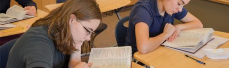 Spencerville Adventist Academy students study during Religion Class. Photo by Kelly Coe