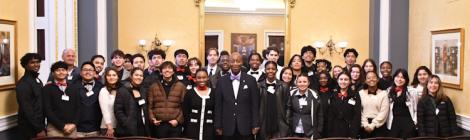 Government Class Inspired by Capitol Hill Field Trip, Shenandoah Valley Academy, Barry Black, Class of 2025, Samuel Mora, U.S. Capitol, Library of Congress, Ben Cline 