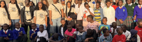 Local high students from the Njoro Precious Academy and singers from the orphanage as part of the festival’s mass choir.