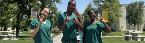 Takoma Academy juniors Mia Daniels, Lauryn Gandy and Tyler Brame participate in the Minority Introduction to the Health Sciences Program at Loma Linda University (Calif.).