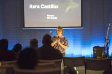 Kara Castillo, Sligo church member, shares her story with the Reset crowd.