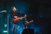 Chris Tomlin performs on-stage