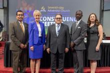 Los delegados de la 29.ª Sesión Quinquenal reeligieron a los cinco vicepresidentes—José L. Vázquez, Lisa Saveikis Burrow, José D. Espósito, Donovan Ross y Kelly Butler Coe—para cumplir otro mandato de cinco años en sus respectivos cargos.