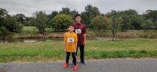 Derel and Douglas Reyes Jr. participate in the Virtual Visitor 5K/1 Mile Race/Walk