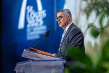 General Conference President Erton C. Köhler announces the addition of 11 new union conferences and union missions to the sisterhood of unions within the Seventh-day Adventist Church. Photo by Jim Botha/AME (CC BY 4.0)