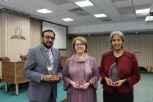 Franklin David, Dave Robinson (Karen Robinson accepted the award on his behalf) and Lillian Torres received Notable Persons of Honor Awards at the Columbia Union Conference Executive Commitee Meeting