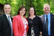 At Mountain View Conference’s constituency, Victor Zill, pictured with his wife, Monica, was re-elected secretary/treasurer, and Mike Hewitt, pictured with his wife, Brittan, was re-elected president.