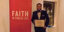 Jason Ridley Receives Faith in Public Life Award