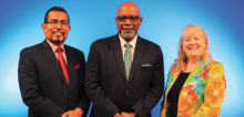 Karen Senecal (right) is pictured with Jose Vazquez (left) and Charles Tapp (center)