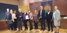 Erwin and Sylvia Mack are joined by the Takoma Park City Council