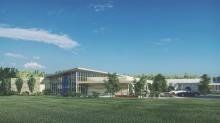 A rendering of the new high school addition