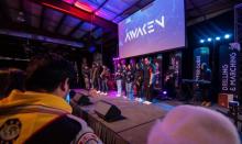 Youth and young adult leaders from the New Jersey Conference worship together at a 2025 training event. 
