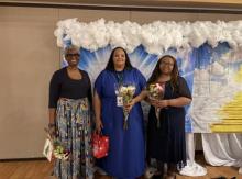 Head Dean Andrea Young, Assistant Dean Neiah Wilson and Dorm Support Dean Emmalouise Jackson are honored for the care and support they give to the girls who reside in Kimbrough Hall.