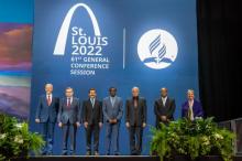 Guillermo (Billy) E. Biaggi, General Vice President, General Conference (GC); Artur A. Stele, General Vice President, General Conference (GC); Abner De Los Santos, General Vice President, General Conference (GC); Geoffrey G. Mbwana, General Vice President, General Conference (GC); Thomas L. Lemon, General Vice President, General Conference (GC); Maurice Valentine, General Vice President, General Conference (GC); Audrey Andersson, General Vice President, General Conference (GC). Per Tor Tjeransen/AME