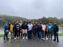 Washington Adventist University theology and religion department students and staff take a retreat