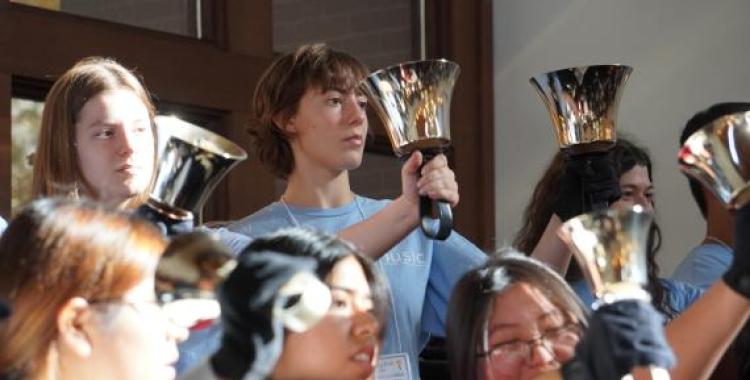 concert including harp, flute, percussion and piano. Upon arriving at RingFest, Shenandoah Valley Academy students were challenged by two days of intense practice.