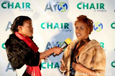 Stacia D. Wright interviews ShaVonne LaDonis on the red carpet.