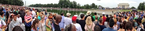 Stefan Burton Schnüll, a New Jersey Conference pastor, captured this panoramic photo of the crowds on the National Mall.