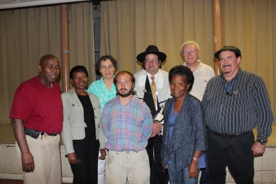  Purnell and Barbara Jones, Stephanie Swecker, Yehuda Mordechai, Hank Jankowski and John West. In the front are Noah Stone and Florence Rogers-Smith.