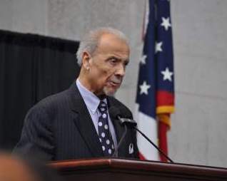 Frank Hale Jr., PhD, spoke during the ceremony in which he was inducted into the Ohio Civil Rights Hall of Fame. 