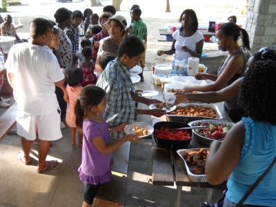 Worthington church members feed refugee families recently displaced by an apartment fire.